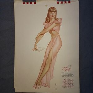 1943 Vintage Pinup Calendar